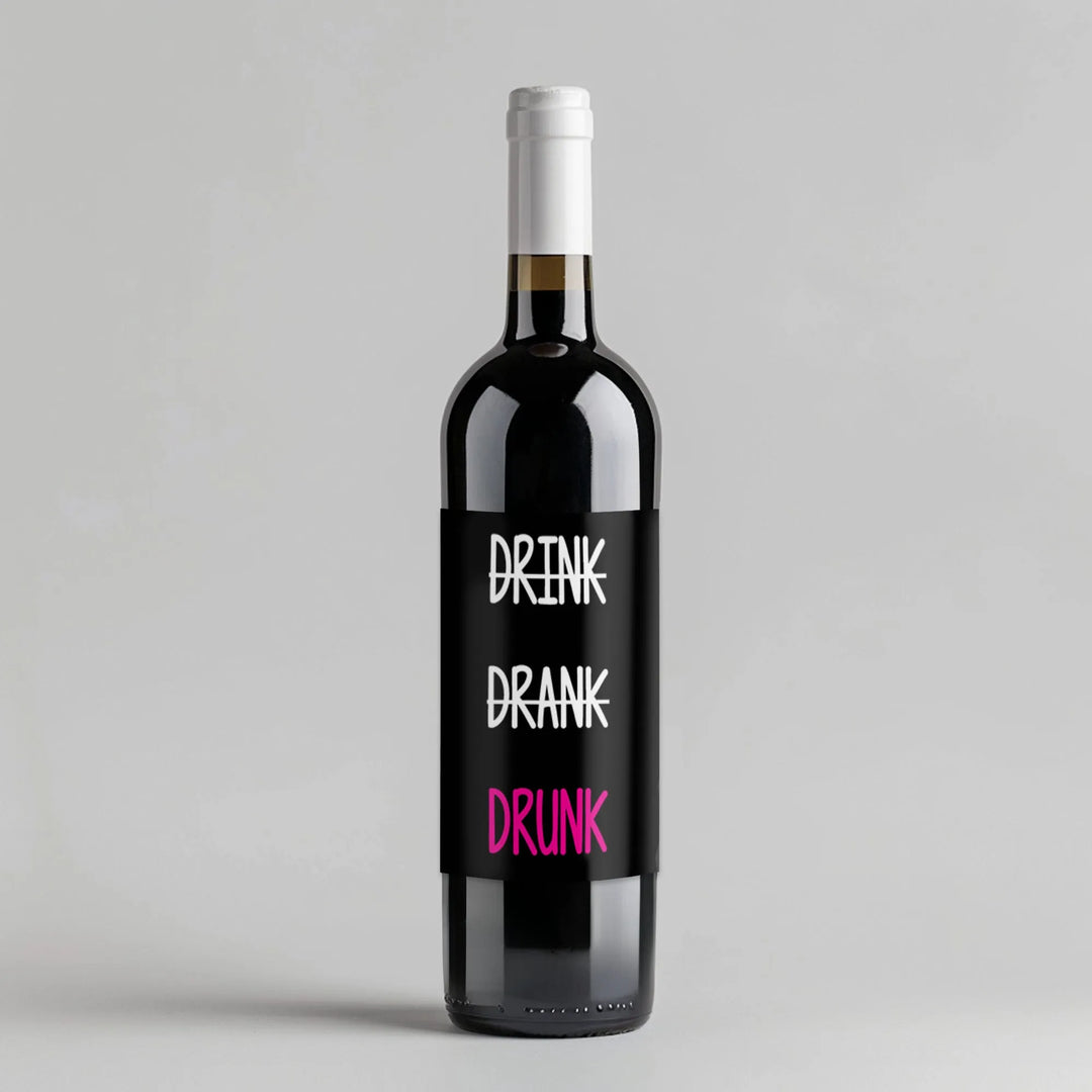 Drunk Wine Label - iCustomLabel