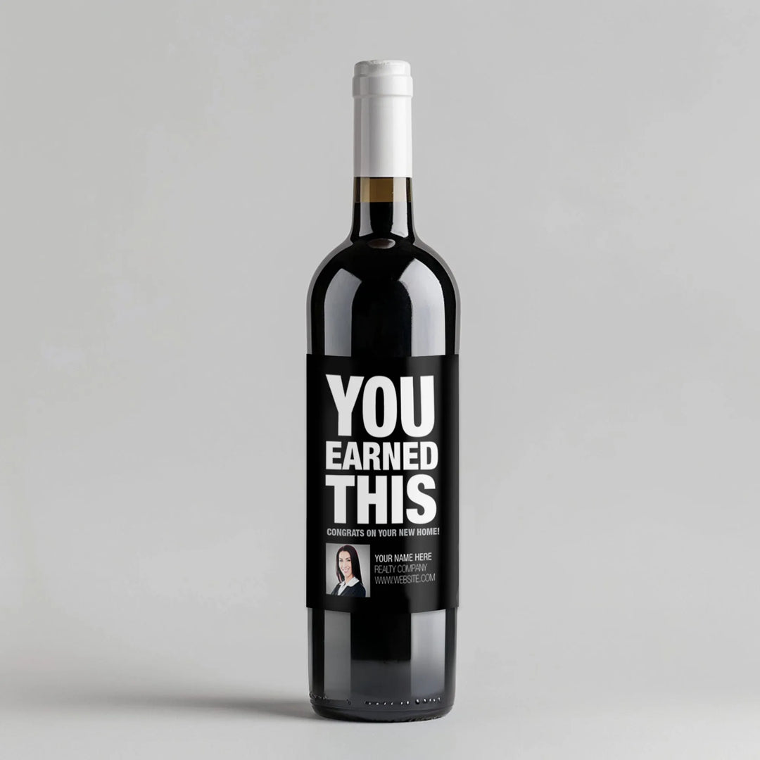 Earned This Real Estate Agent Wine Label - iCustomLabel