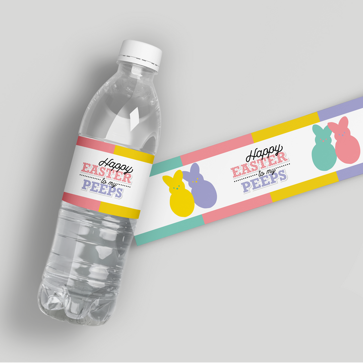 Easter Peeps Water Bottle Labels