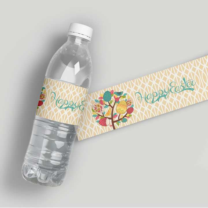 Easter Tree Water Bottle Labels
