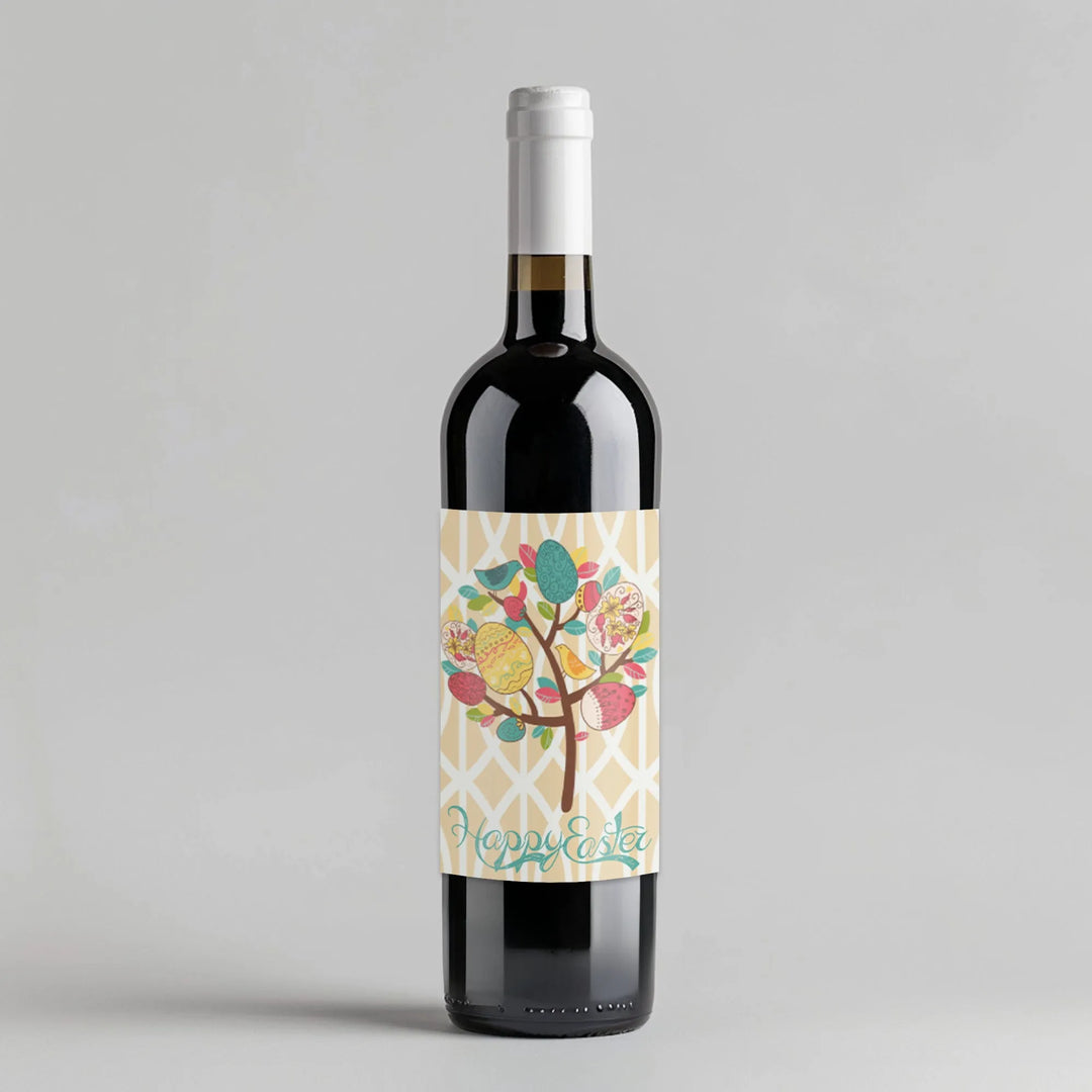 Easter Tree Wine Label - iCustomLabel