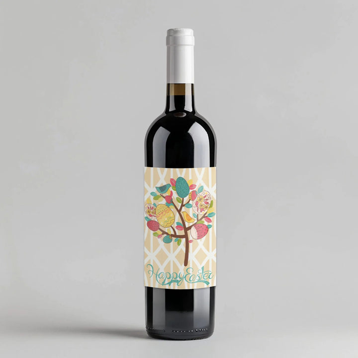 Easter Tree Wine Label - iCustomLabel