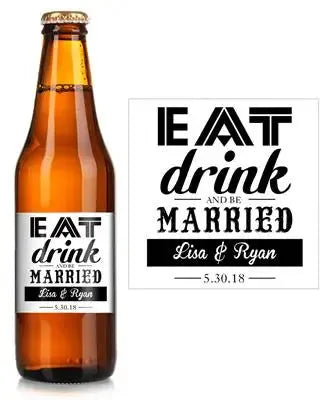 Eat Drink and Be Married Beer Label - iCustomLabel