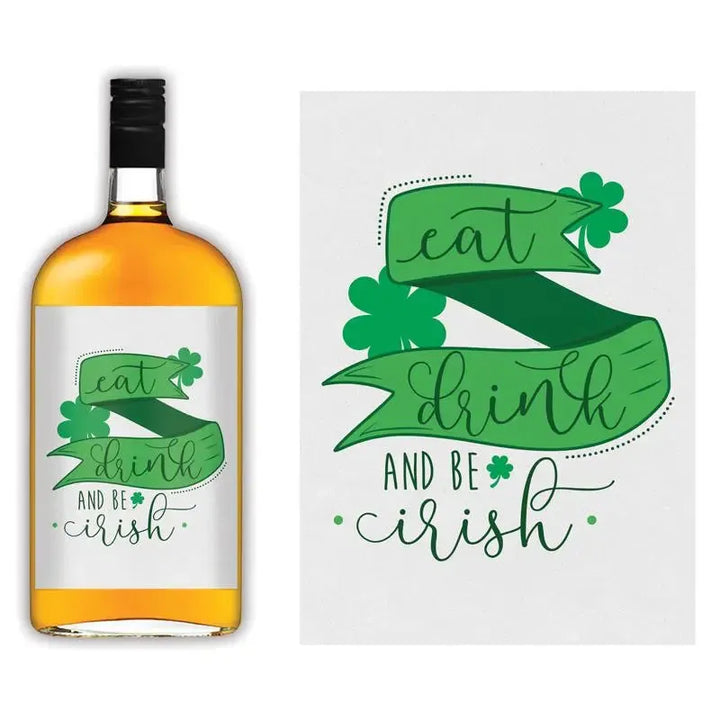 Eat Drink Be Irish Liquor Label - iCustomLabel