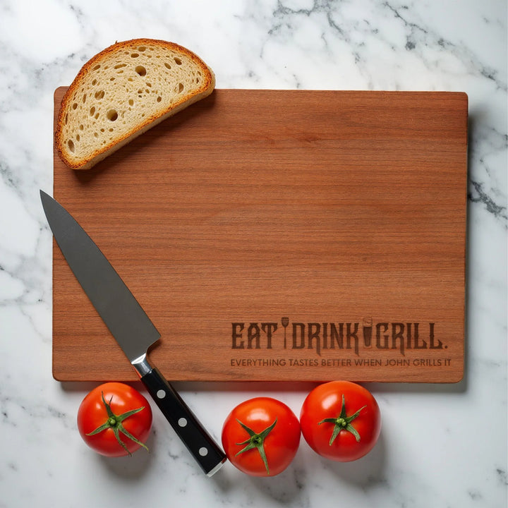 Eat Drink Grill Cutting Board - iCustomLabel