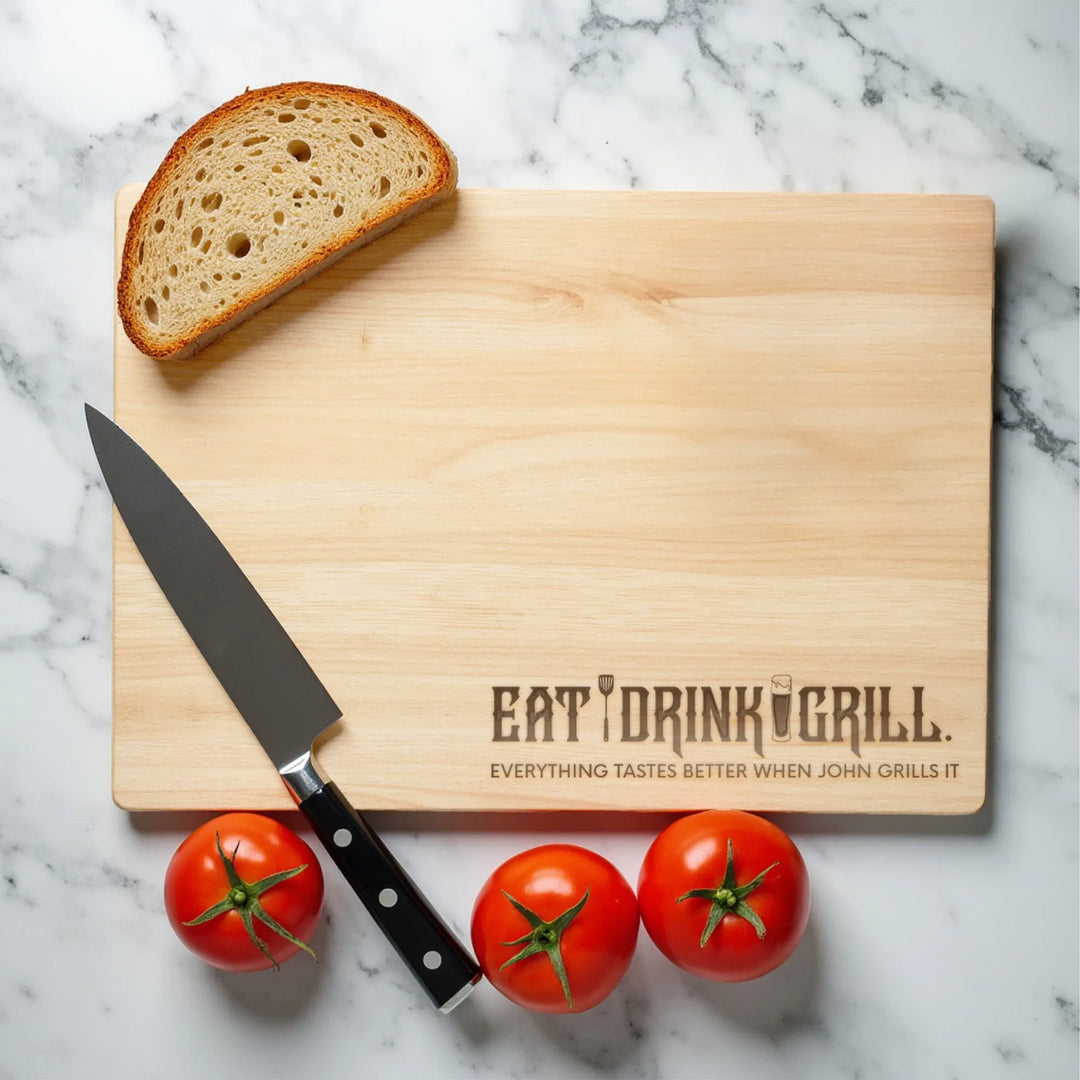 Eat Drink Grill Cutting Board - iCustomLabel