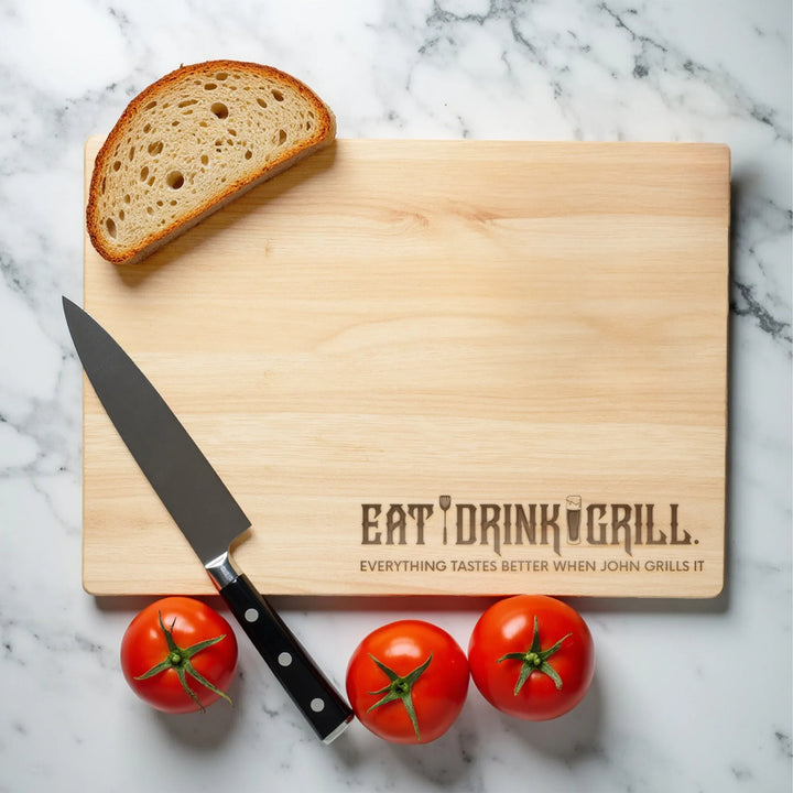 Eat Drink Grill Cutting Board - iCustomLabel