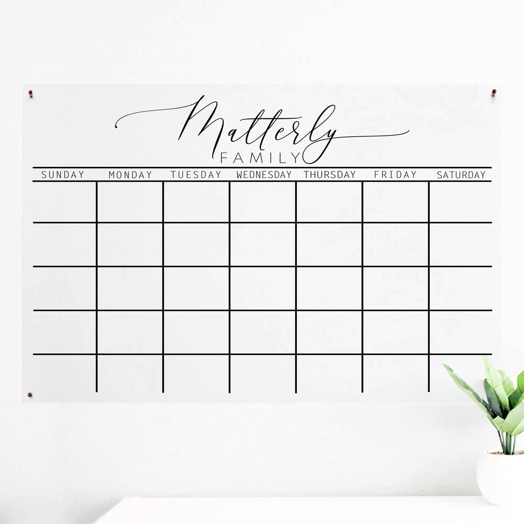 Elegant Acrylic Wall Calendar - iCustomLabel