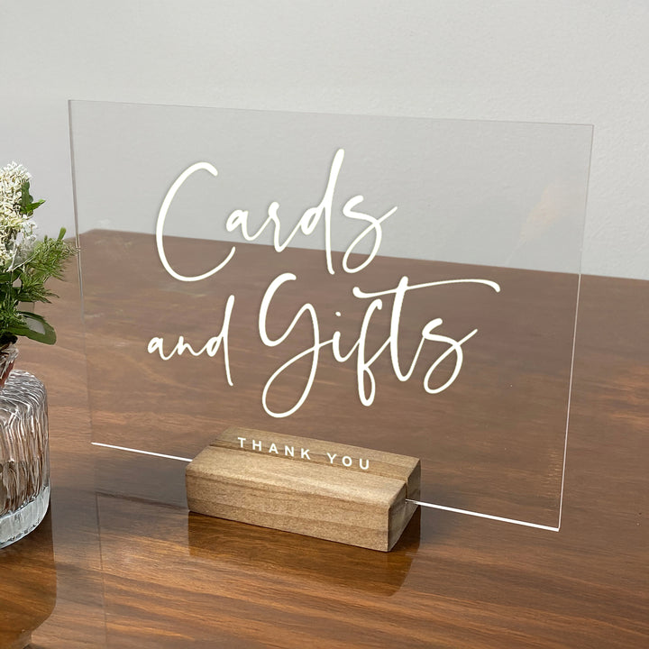 Elegant Cards And Gifts Wedding Table Sign