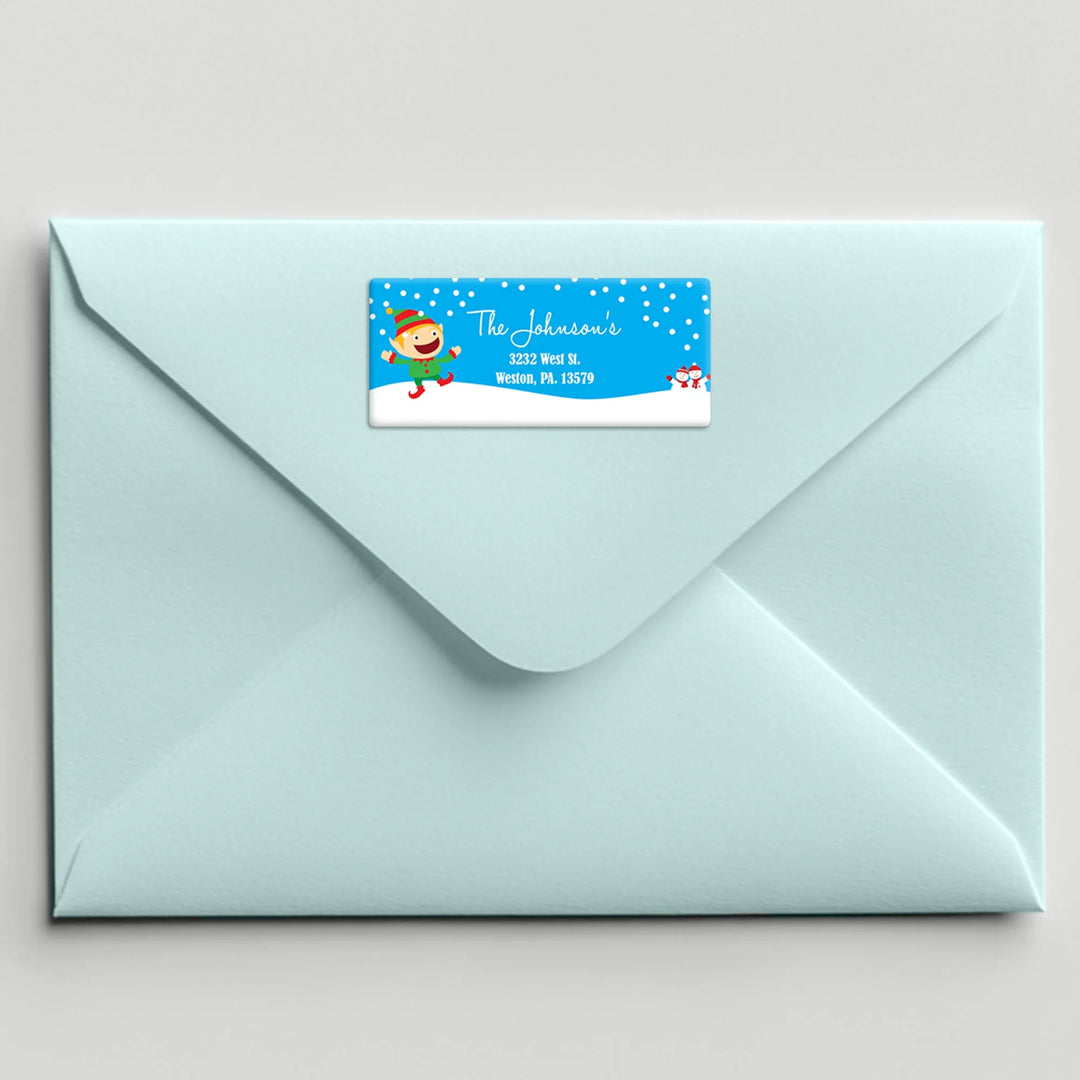 Elf Christmas Address Label - iCustomLabel