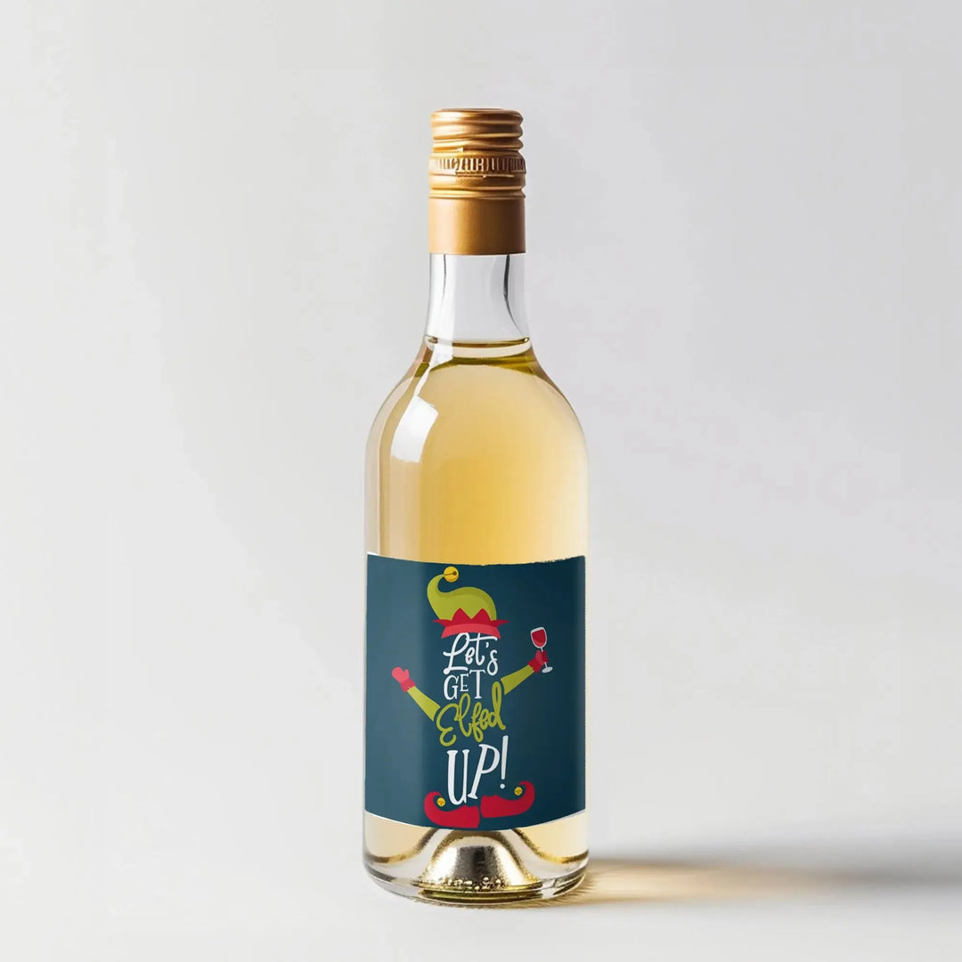 Elfed Up Christmas Mini Wine Label - iCustomLabel