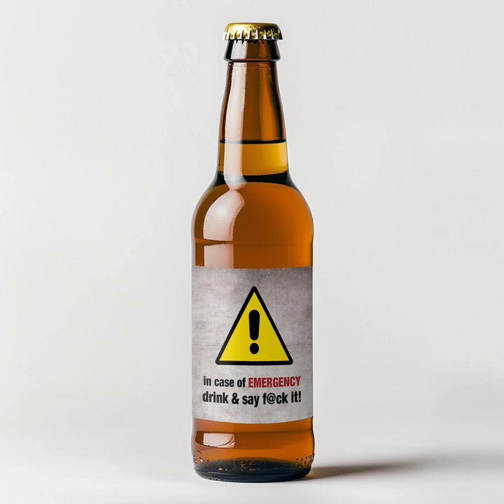 Emergency Beer Label