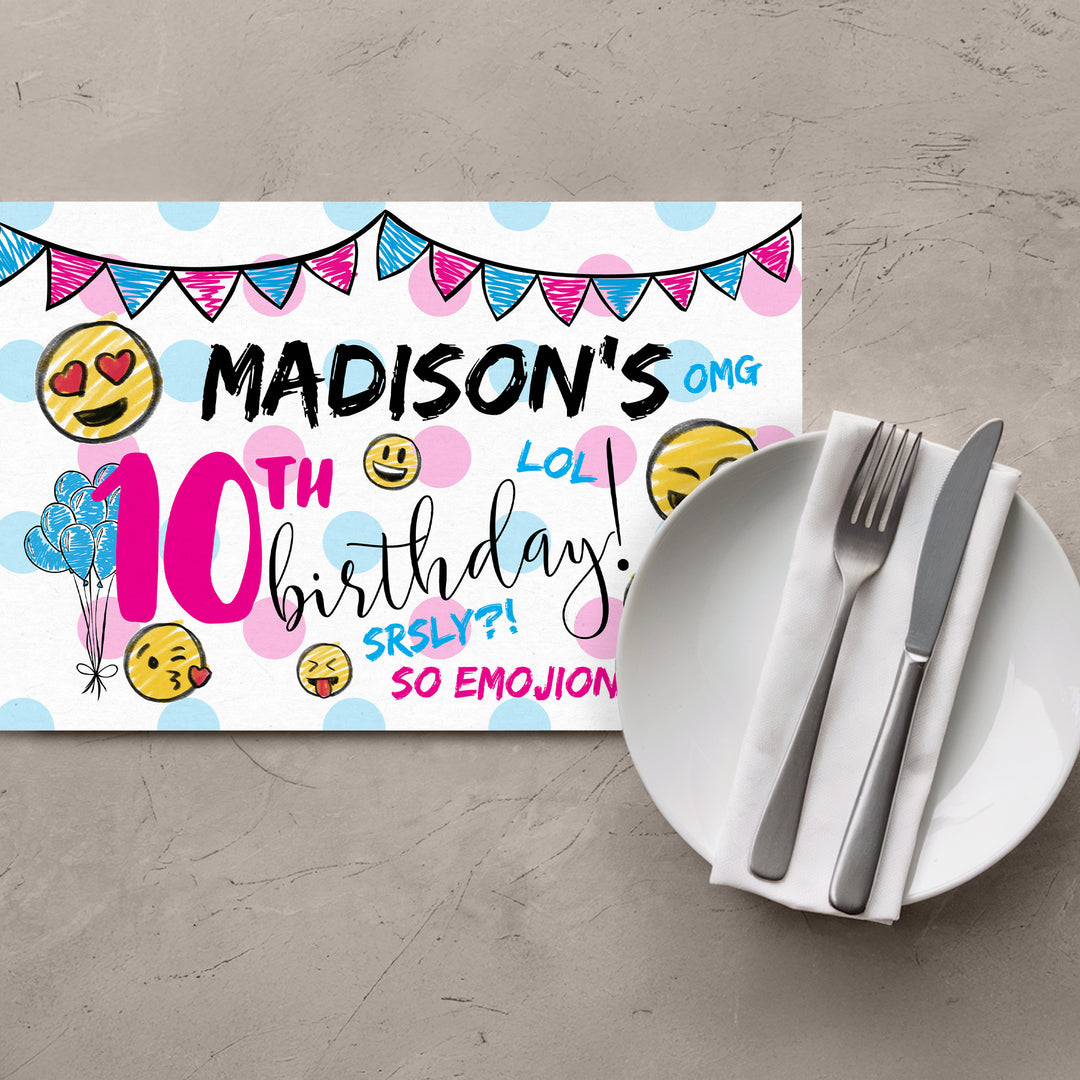 Emoji Birthday Placemats - iCustomLabel