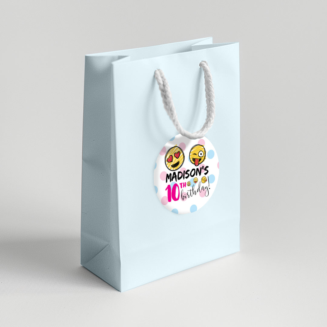 Emoji Face Birthday Favor Labels - iCustomLabel