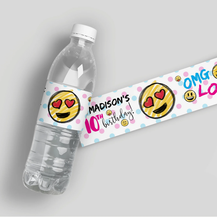Emoji Water Bottle Labels