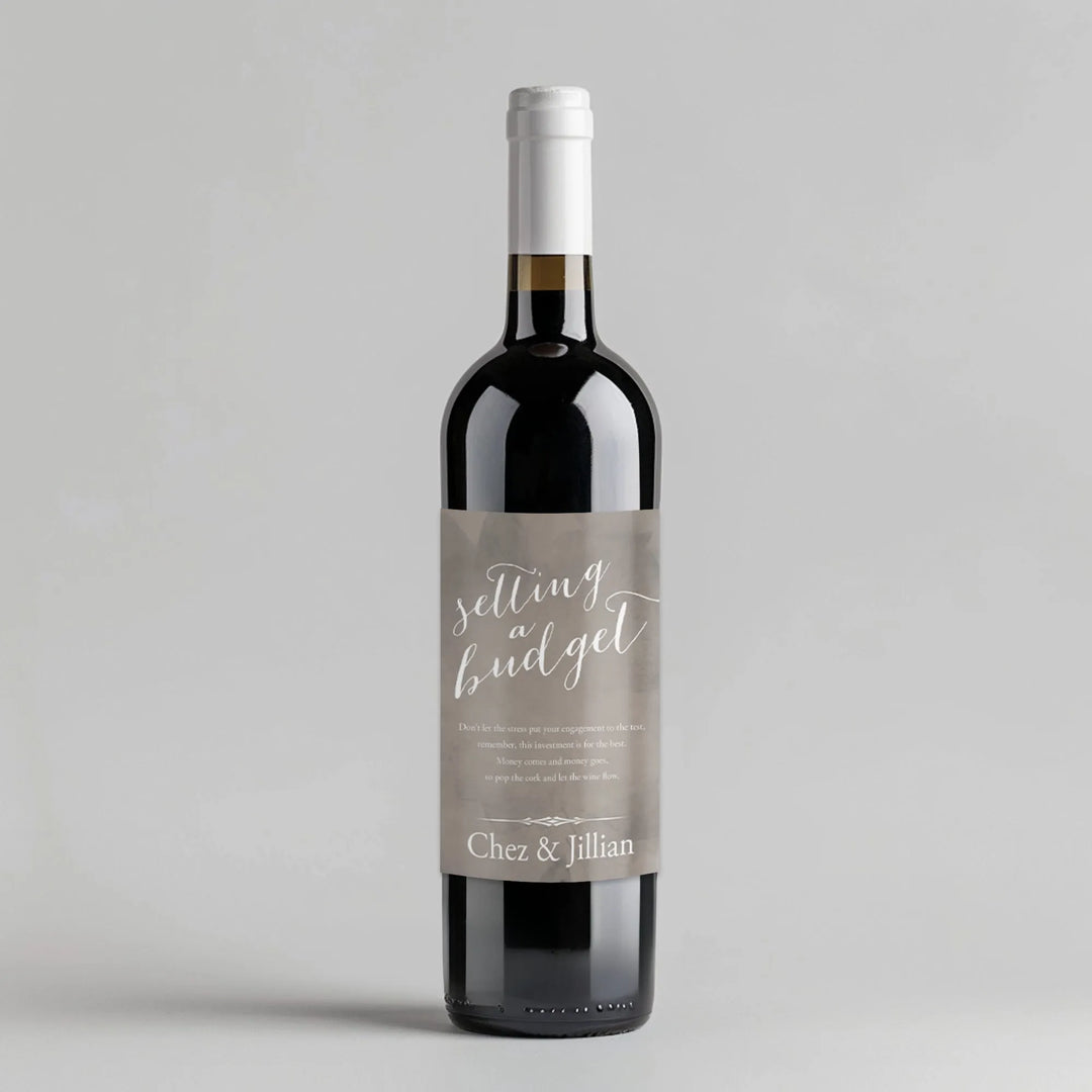 Engagement Setting A Budget Milestone Wine Label - iCustomLabel