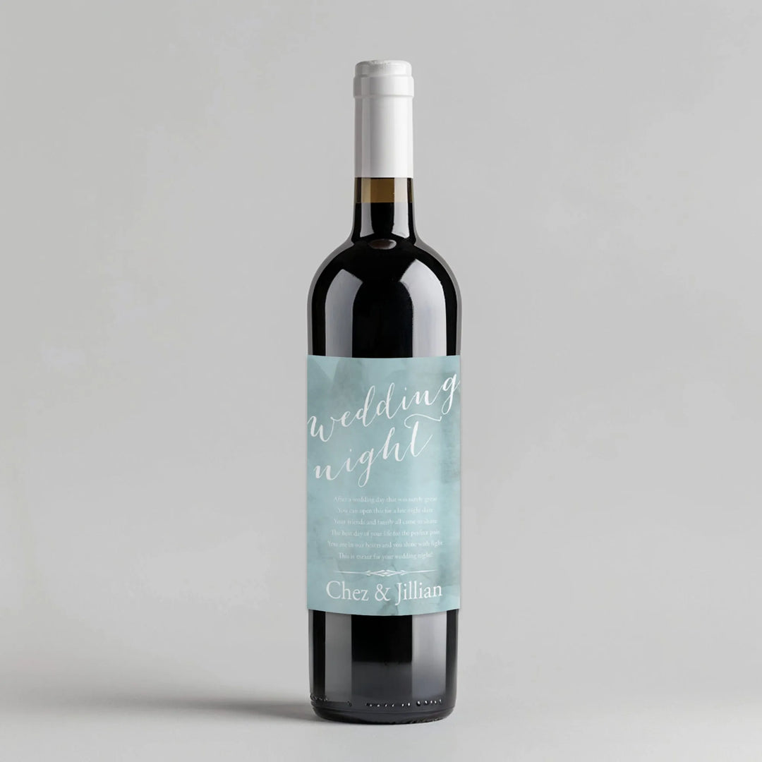 Engagement Wedding Night Milestone Wine Label - iCustomLabel