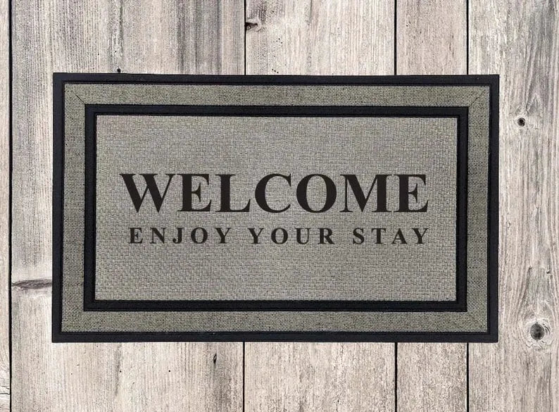 Enjoy Your Stay Door Mat - iCustomLabel