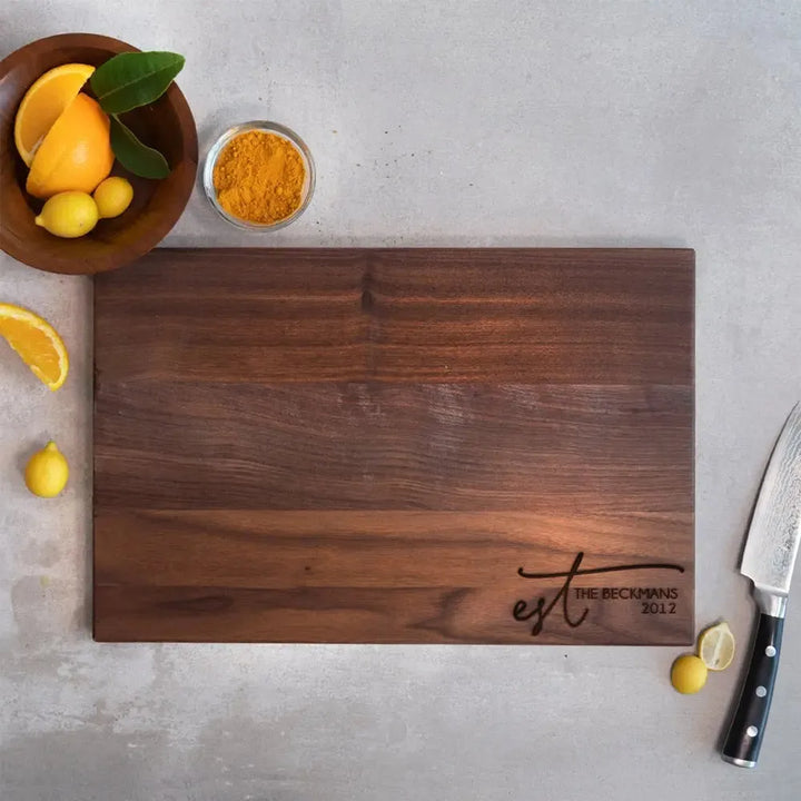 Established Last Name Cutting Board - iCustomLabel