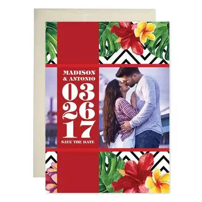 Exotic Hearts Save The Date - iCustomLabel