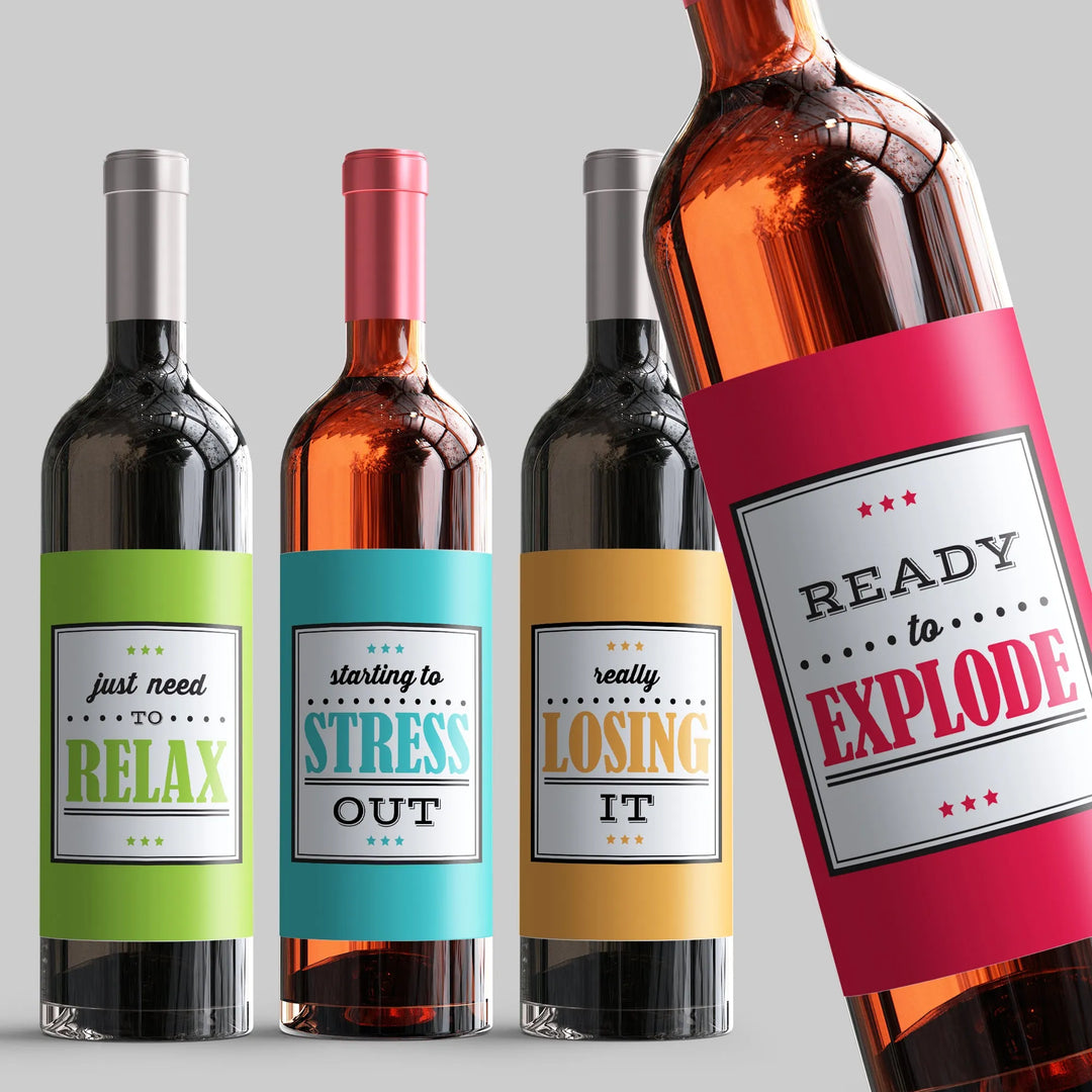 Explode Wine Label Set - iCustomLabel