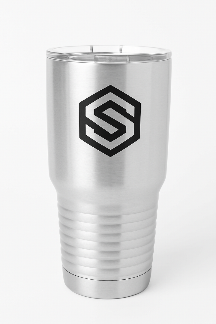 Custom 30 oz Stainless Steel Tumbler – Personalized Engraved Logo Travel Mug