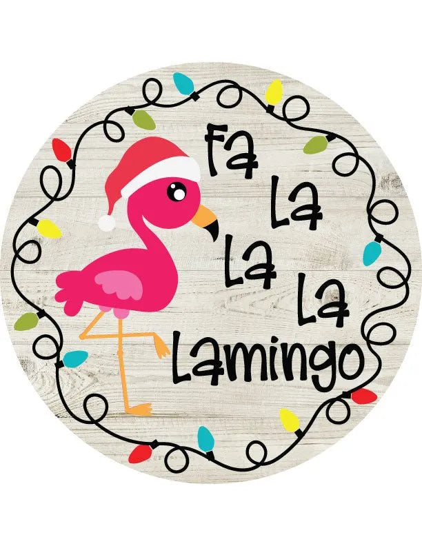 Falala Flamingo Christmas Door Decorations - iCustomLabel