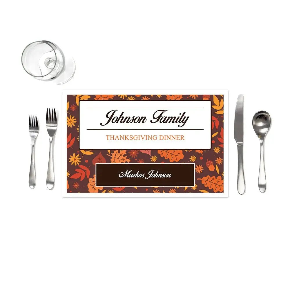 Fall Thanksgiving Placemats - iCustomLabel