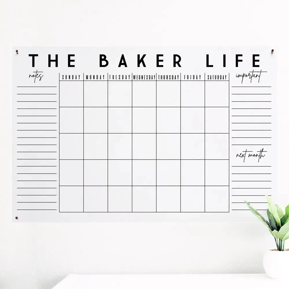 Family Life Acrylic Wall Calendar - iCustomLabel