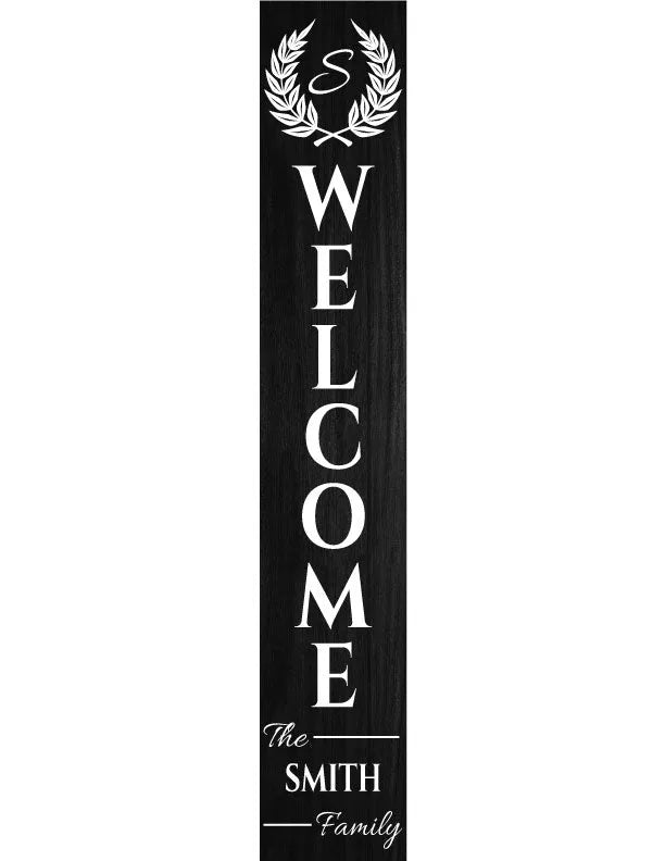 Family Porch Leaner Welcome Sign - iCustomLabel