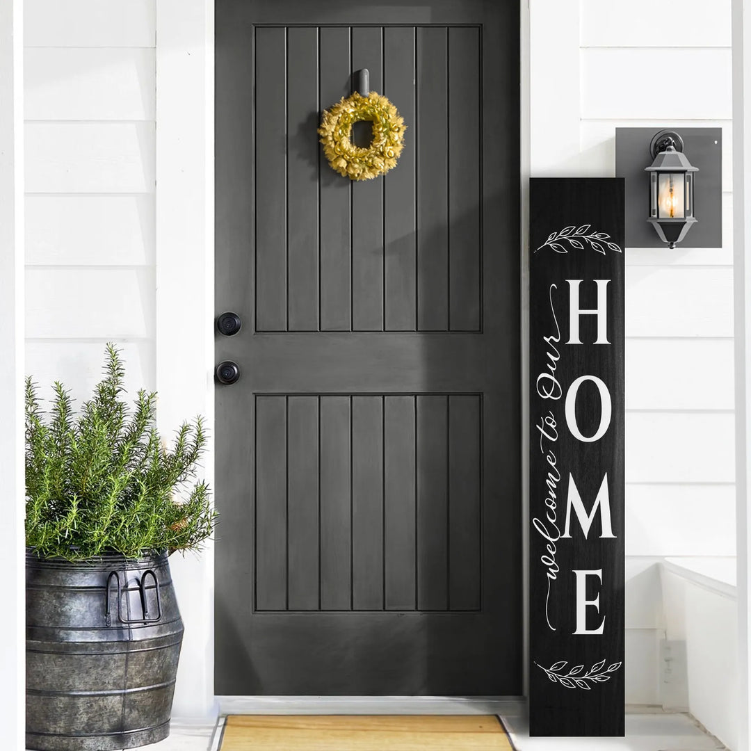 Family Porch Leaner Welcome Sign - iCustomLabel
