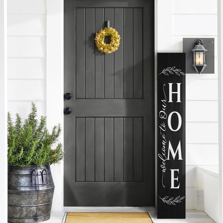 Family Porch Leaner Welcome Sign - iCustomLabel