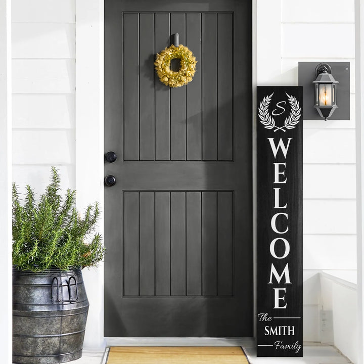 Family Porch Leaner Welcome Sign - iCustomLabel