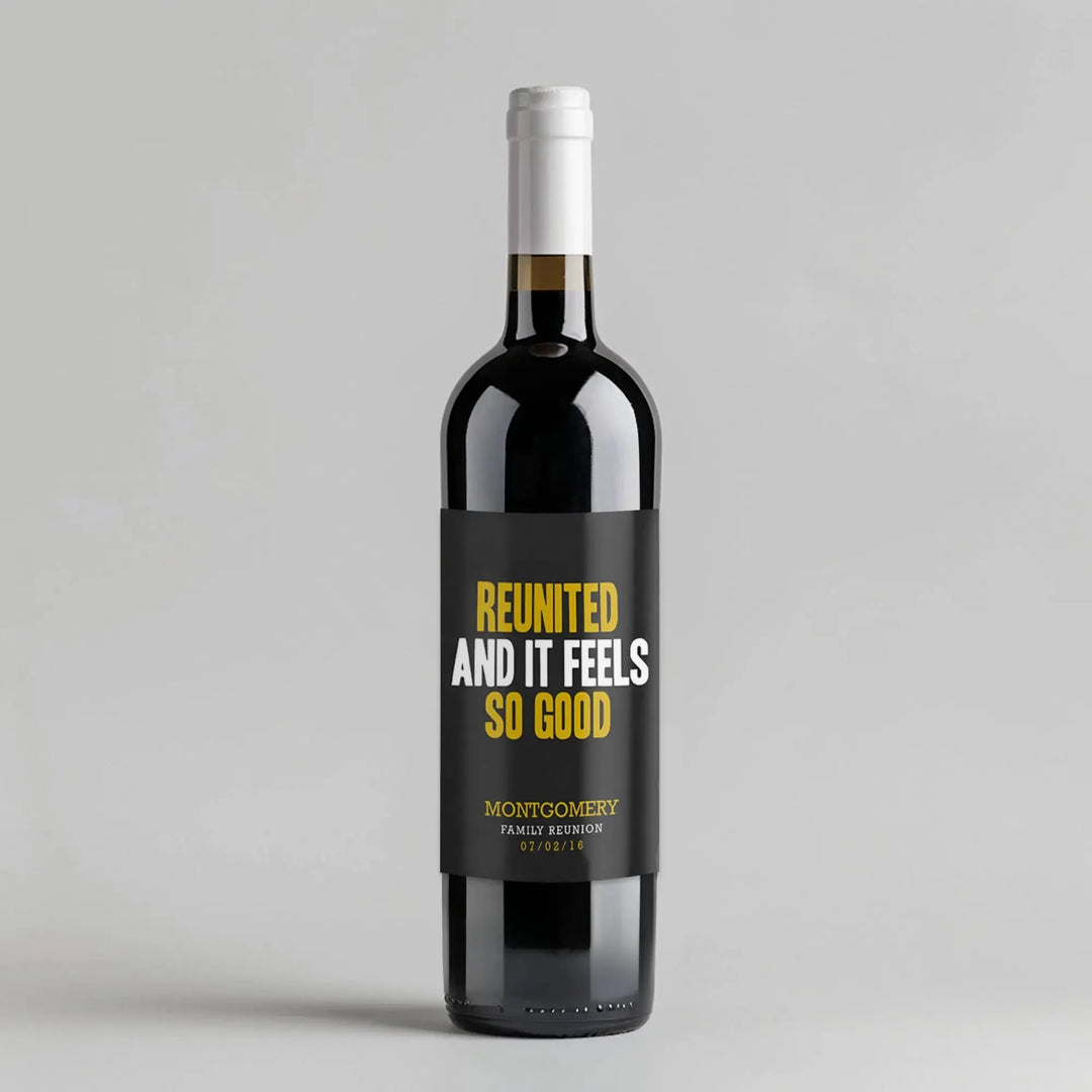 Family Reunited Wine Label - iCustomLabel