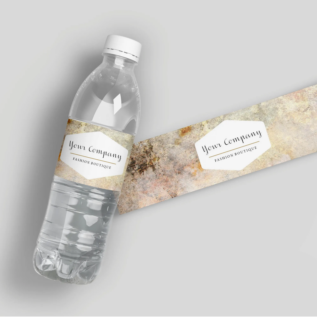 Fashion Grunge Water Bottle Labels - iCustomLabel