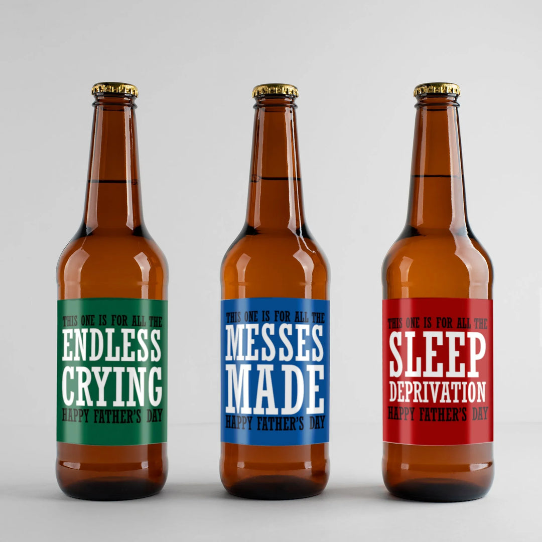 Father's Day Baby Color Beer Label Set - iCustomLabel