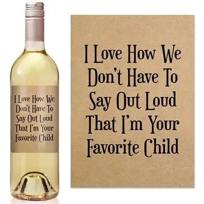 Favorite Child Wine Label - iCustomLabel