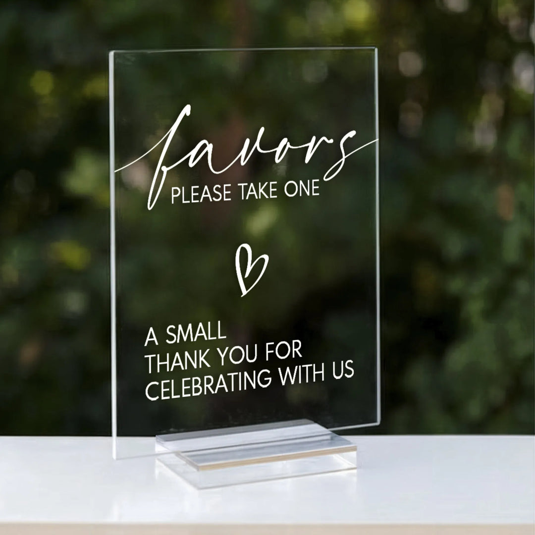 Favors Wedding Table Sign - iCustomLabel