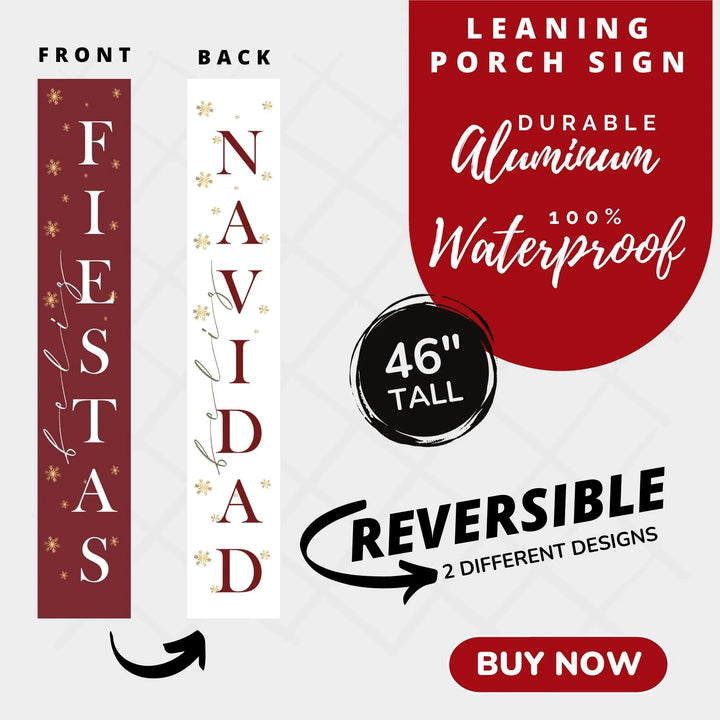 Feliz Navidad Porch Sign - iCustomLabel