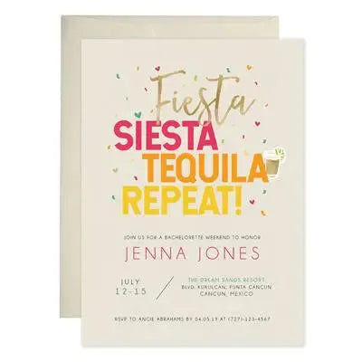 Fiesta Bachelorette Party Invitations - iCustomLabel