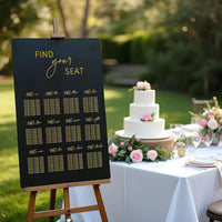 Custom wedding seating chart sign