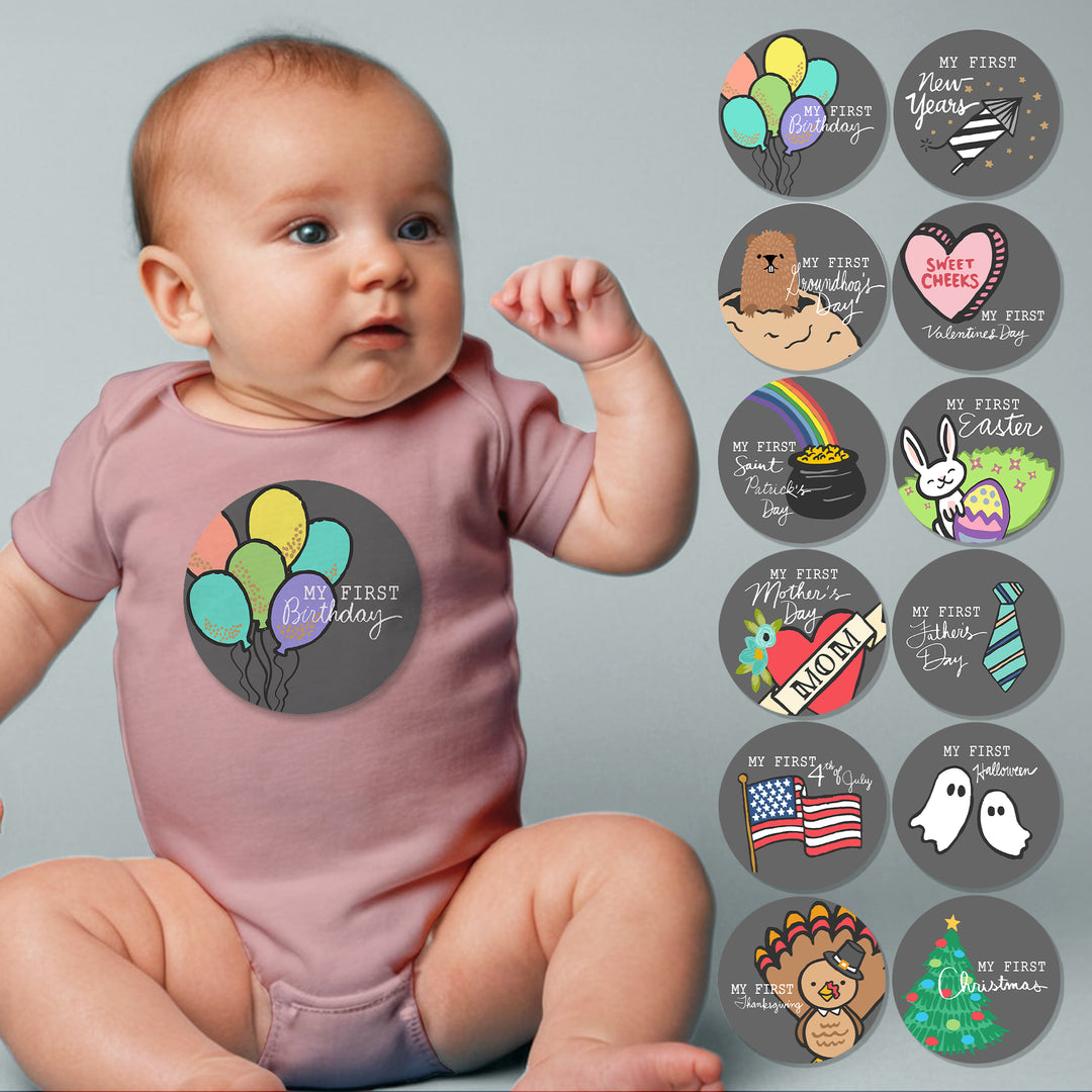 First Holiday Baby Stickers - iCustomLabel