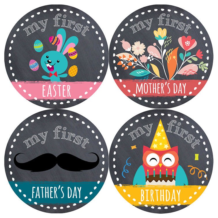 Holiday Firsts Baby Month Stickers