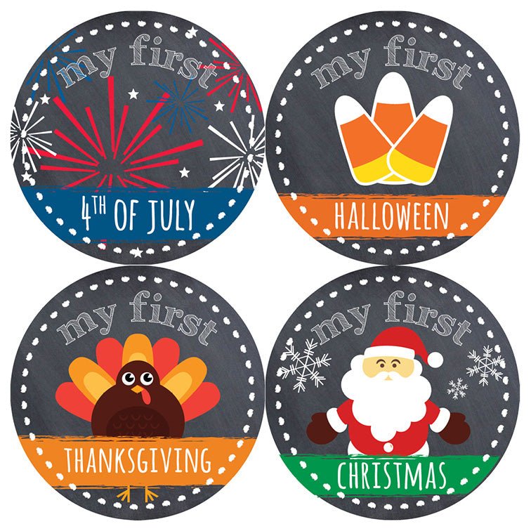 Holiday Firsts Baby Month Stickers