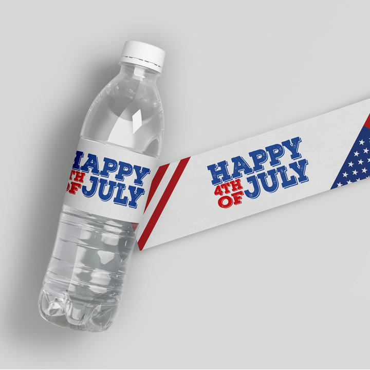 Flag Corners Water Bottle Labels