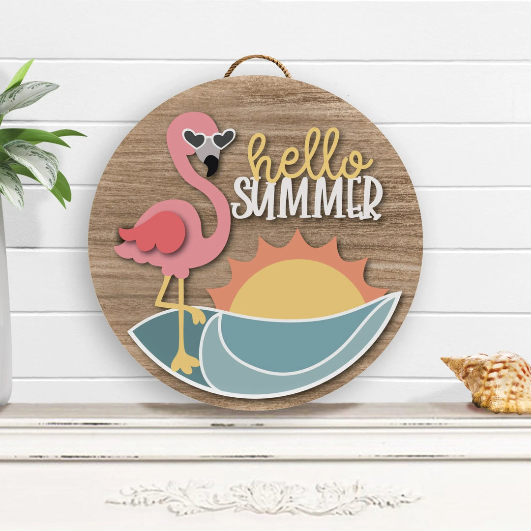 Flamingo Summer Wall Art - iCustomLabel