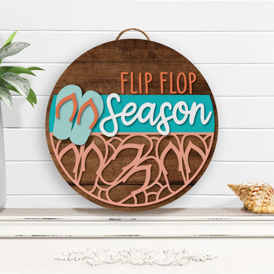 Flip Flop Season Wall Art - iCustomLabel