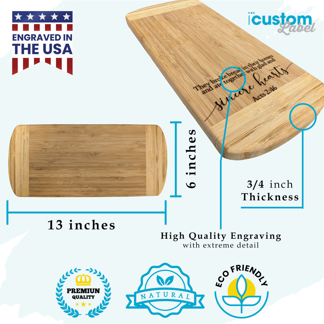 Cat Name Bamboo Cutting Board