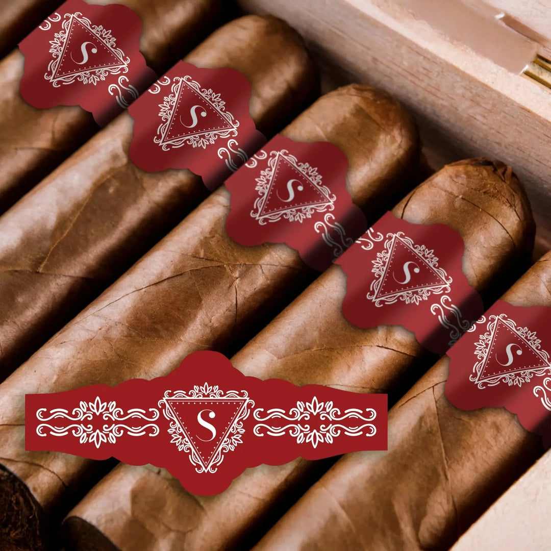 Floral Monogram Wedding Cigar Bands - iCustomLabel