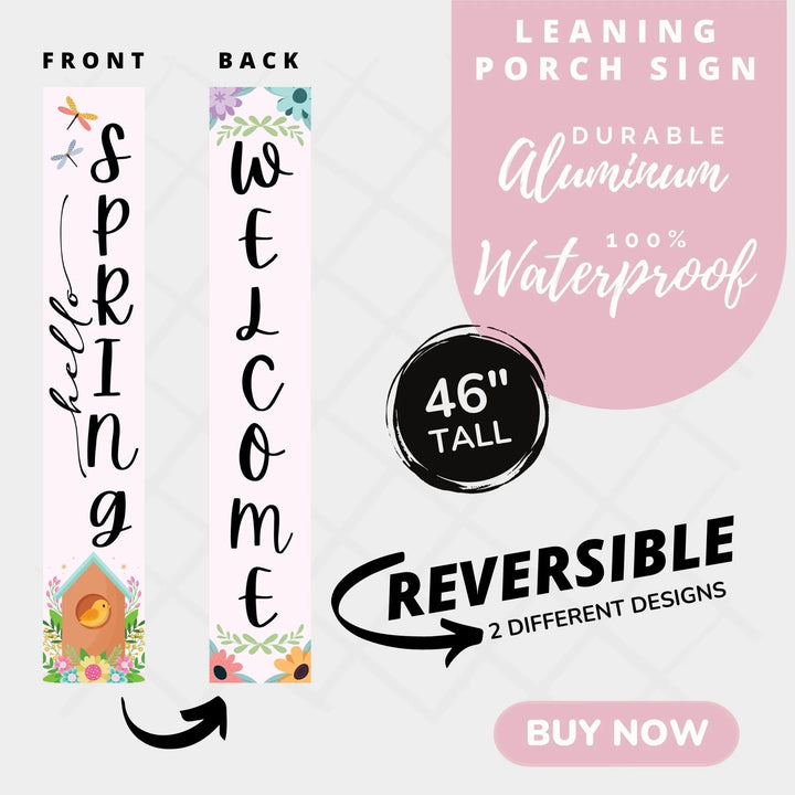 Floral Spring Porch Sign - iCustomLabel